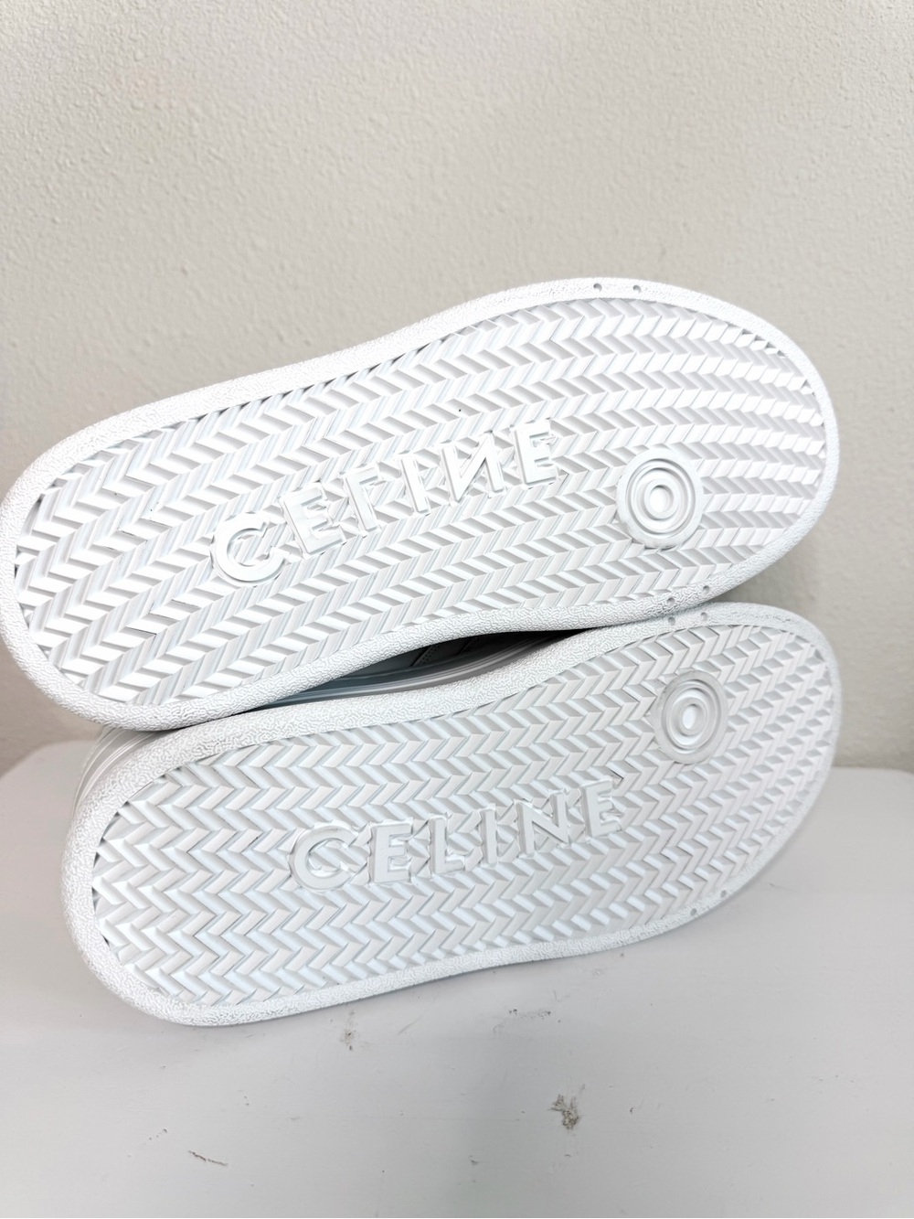 CELINE White Platform High Top Sneakers Size 41 - Picture 7 of 7